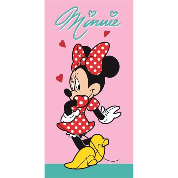 Disney Mimmi Pigg badhandduk, strandhandduk 70x140 cm (Snabbtorkande)