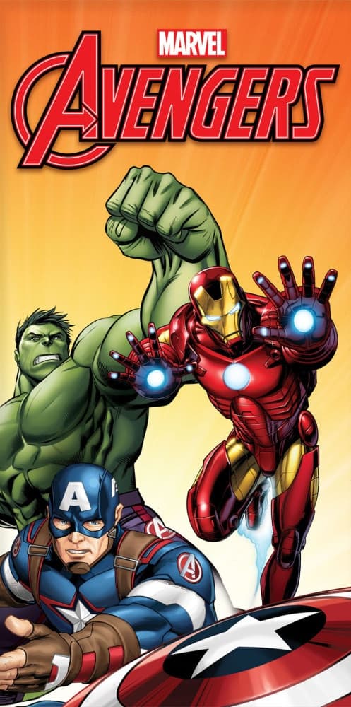 Avengers Fights Badhandduk / Strandhandduk 70x140 cm - Perfekt för Strand och Pool!