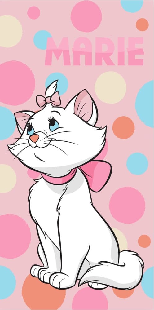 Disney Marie Badlakan - Bubblig Katten, Strandhandduk 70x140 cm