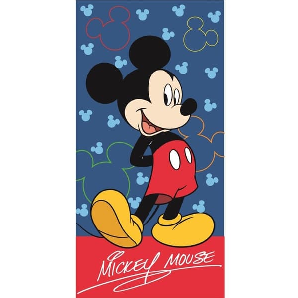 Disney Musse Pigg badhandduk, strandhandduk 70x140 cm (Snabbtorkande)