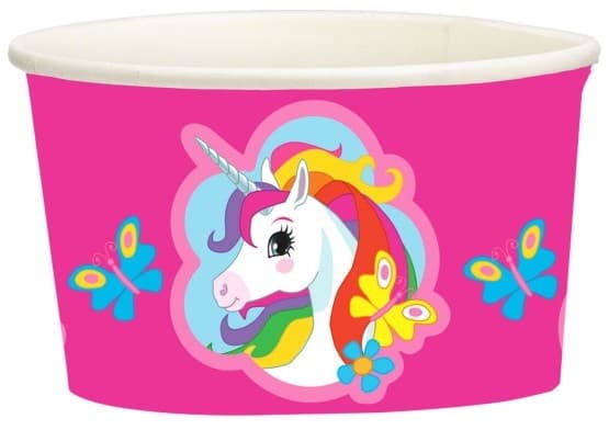 Unicorn pappersglasskopp 8 st 270 ml – Perfekta för festliga tillfällen!