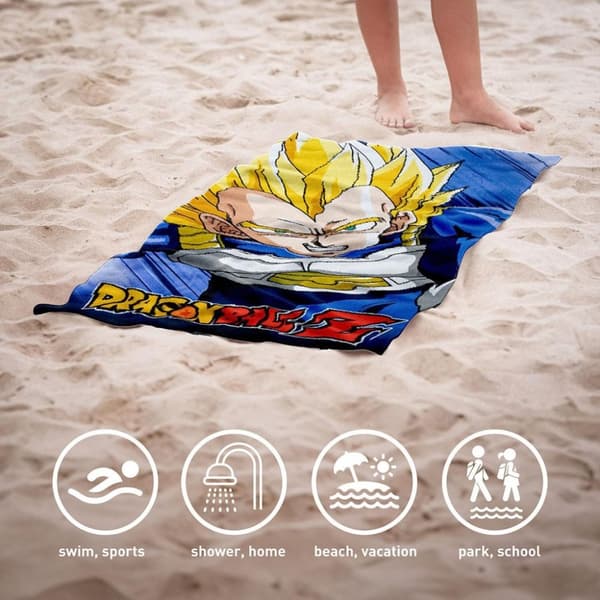 Dragon Ball badhandduk, strandhandduk 70x140 cm (Snabbtorkande)