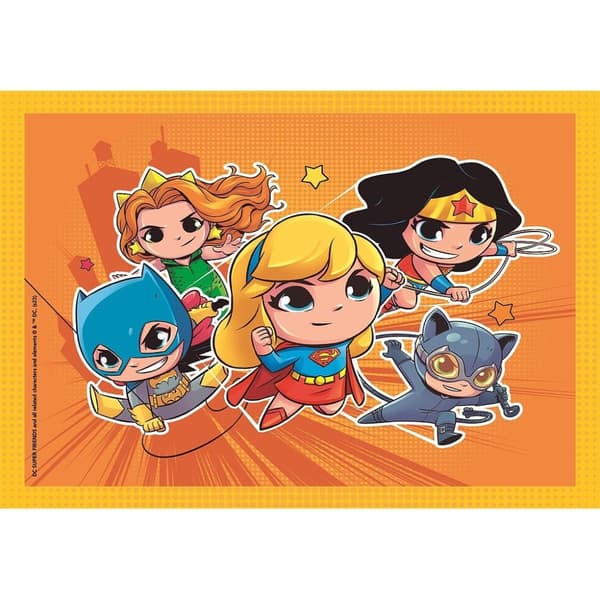 Justice League Mini-mates DC Superhjälte 4-i-1 Pussel av Clementoni