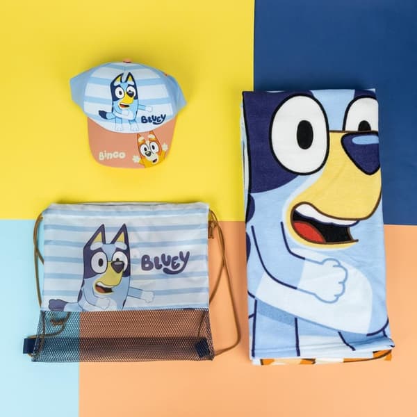 Bluey handduk, gymväska och snapback-set