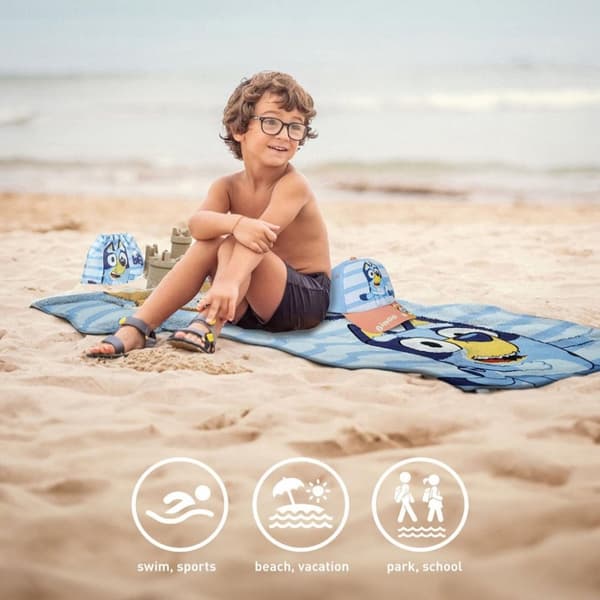 Bluey handduk, gymväska och snapback-set