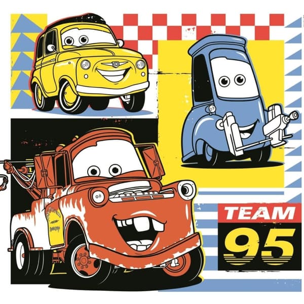 Disney Cars Team-95 Pussel 3x48 bitar - Clementoni