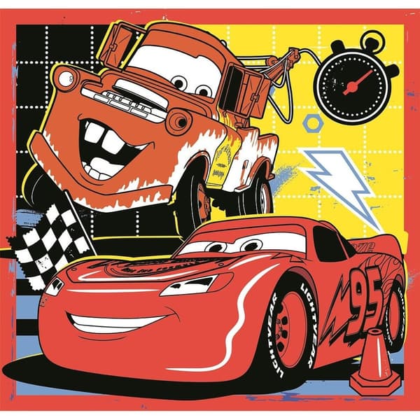 Disney Cars Team-95 Pussel 3x48 bitar - Clementoni
