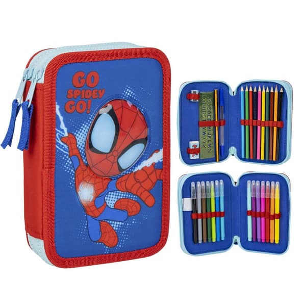 Spider-Man Spidey tvåvånings pennfodral med fyllning