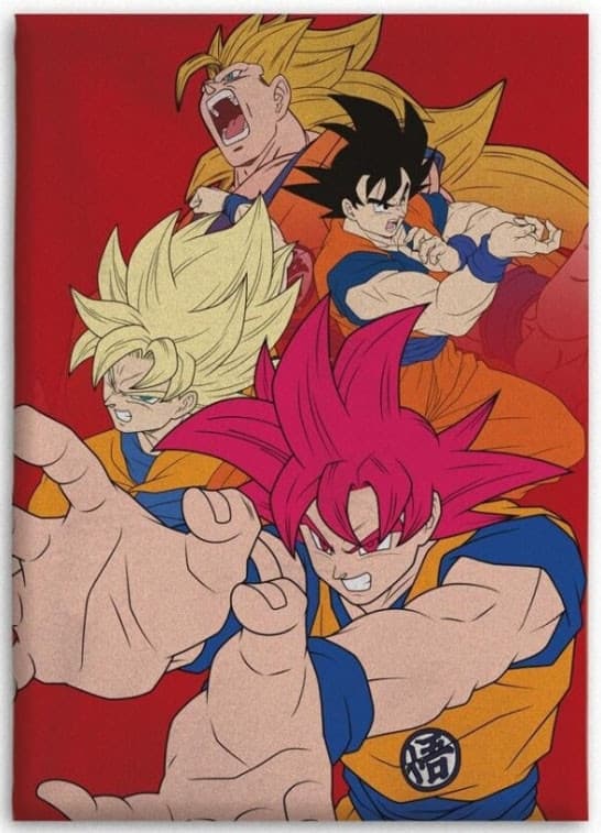 Dragon Ball Hues of Power Coral Fleece Filt 110x150 cm