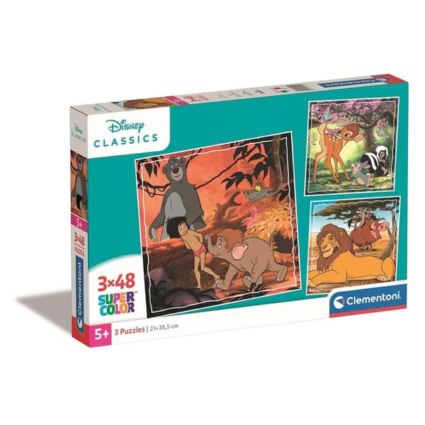Disneyklassiker Tidslösa 3x48 bitars pussel av Clementoni
