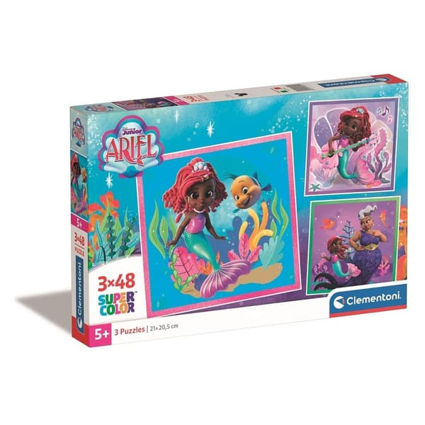 Disney Princess Junior Ariel 3x48-bitars Clementoni Pussel