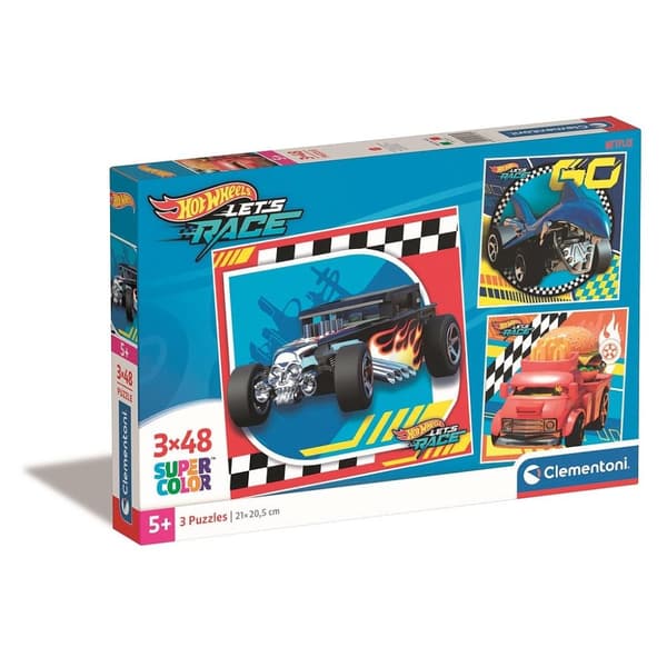 Hot Wheels Gå 3x48 delars pussel