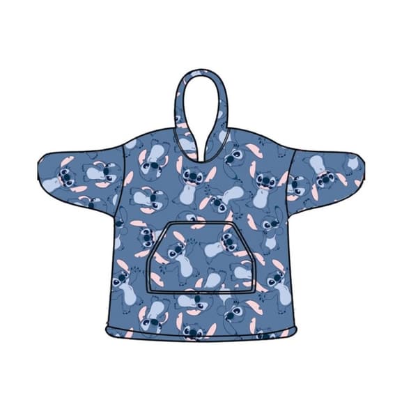 Disney Lilo & Stitch Glee Slip-On Plyschfilt Poncho för Barn 7-14 År