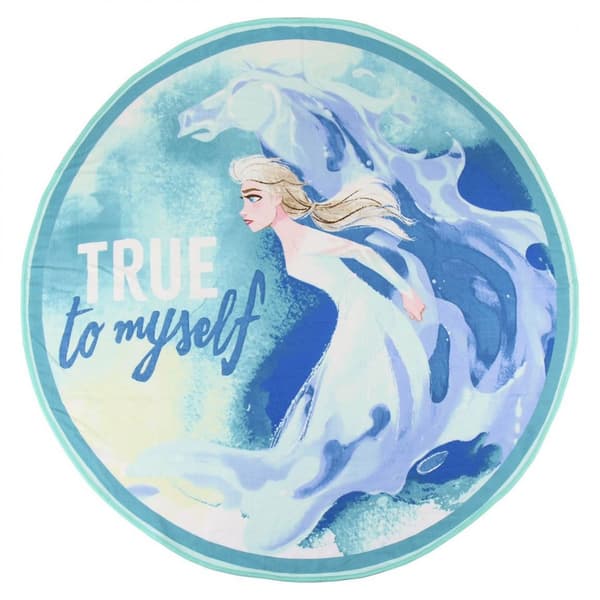 Disney Frozen formad badhandduk, strandhandduk 130 cm (Snabbtorkande)