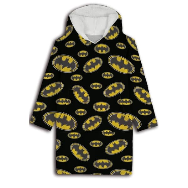 Batman fleecefilt med poncho, för barn 7-14 år