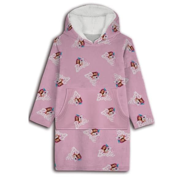 Barbie mjuk fleecetop poncho-filt