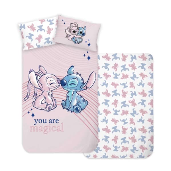 Disney Lilo & Stitch Magiskt Bäddset för Barn 100×135 cm, 40×60 cm