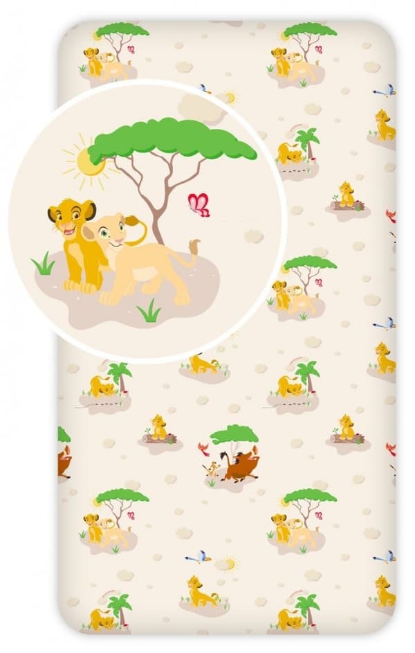 Disney Lejonkungen Träd Påslakan 90x200 cm - Snyggt och Bekvämt för Ditt Barnrum