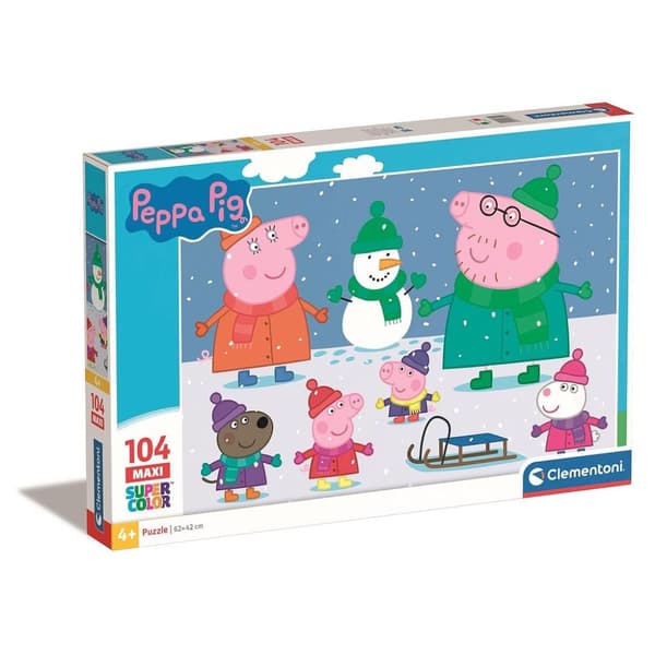 Clementoni Greta Gris Snö 104-delars Maxi Pussel