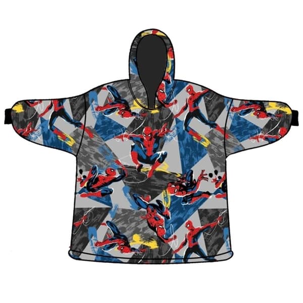 Spider-Man vuxenfleece-polarpläd, poncho
