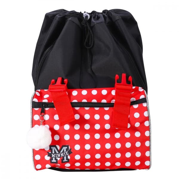 Disney Mimmi Pigg skolväska, väska med pompom, 42 cm