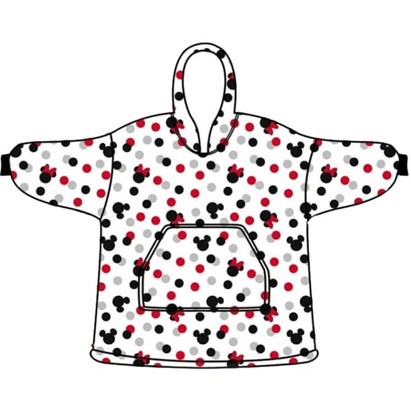 Disney Mimmi Pigg och Musse Pigg, Mimmi Pigg Vuxen Hooded Fleecepläd, Poncho – Mysig och Stylad!