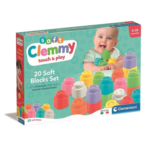 Clemmy Färgglada mjuka byggklossar - 20 delar