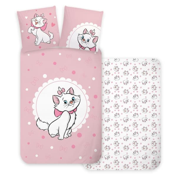 Disney Marie Sängkläder Set - Mjuk och Bekväm 140×200 cm & 70×90 cm