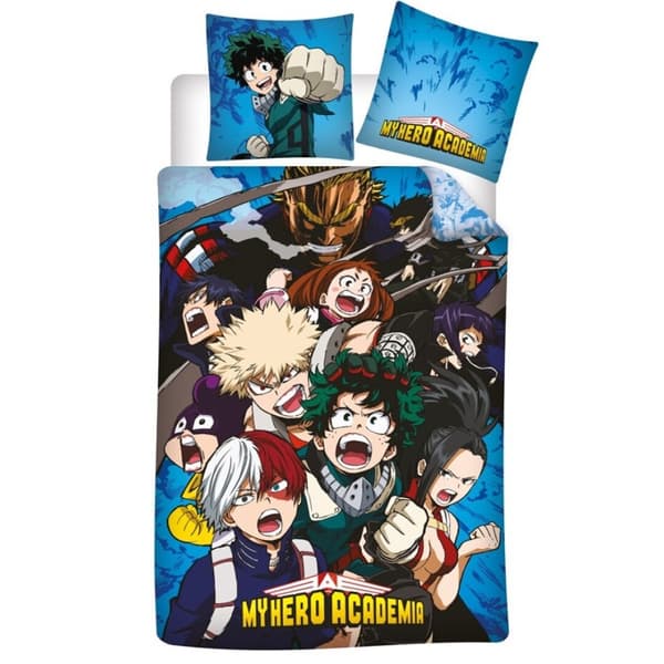 My Hero Academia Unleashed sängöverkast 140x200 cm, 65x65 cm