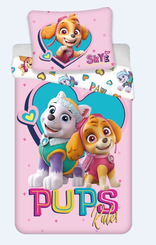 Paw Patrol – Pups Rule Sängkläder Set 140x200 cm & 70x90 cm