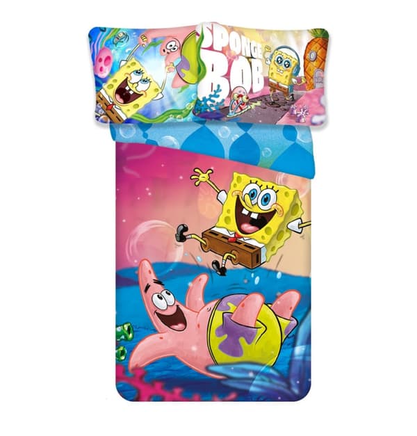 SpongeBob Roligt Sängkläder Set 140×200 cm, 70×90 cm