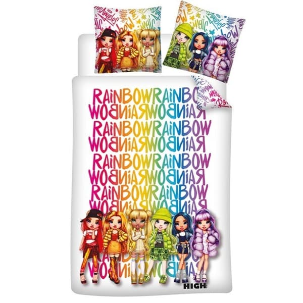 Rainbow High magiskt sängset 140×200 cm, 65×65 cm