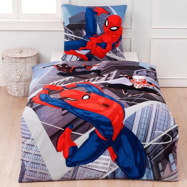 Spider-Man Sängkläder Set 140×200 cm, 70×90 cm - Perfekt för unga superhjältefans!