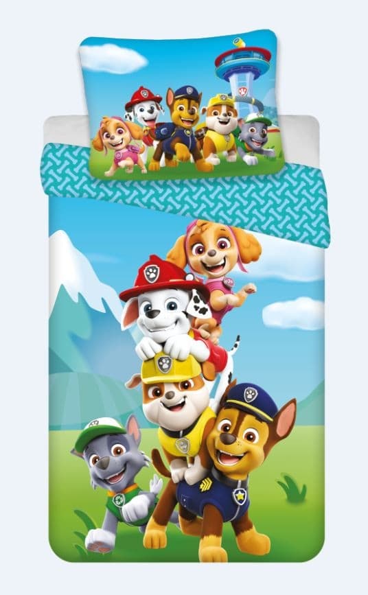 Paw Patrol sängkläder 140×200 cm, 70×90 cm - perfekt för små äventyrare!