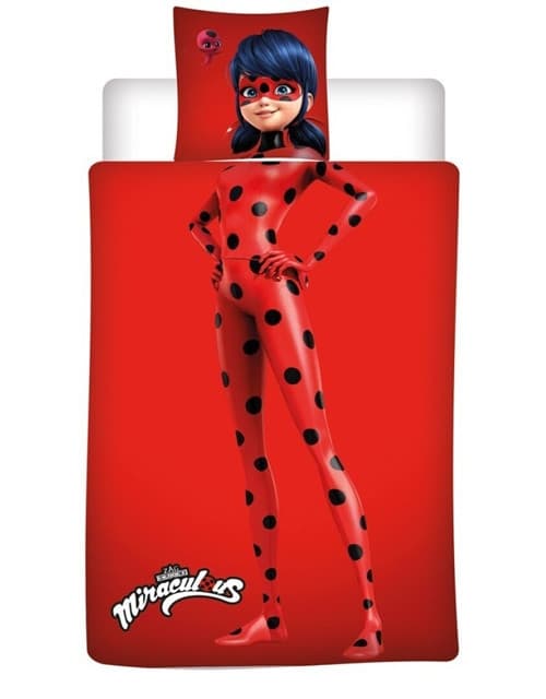 Miraculous Ladybug sängkläder, täcköverdrag 140×200 cm, 65×65 cm