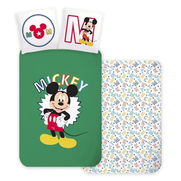 Disney Musse Pigg Sängset - Påslakan 140×200 cm och Örngott 70×90 cm