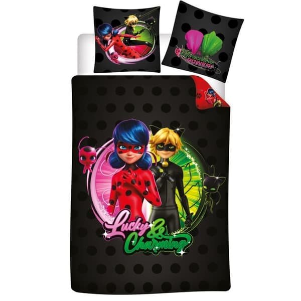 Miraculous Ladybug Lyckad Sängkläder Set 140×200 cm, 65×65 cm