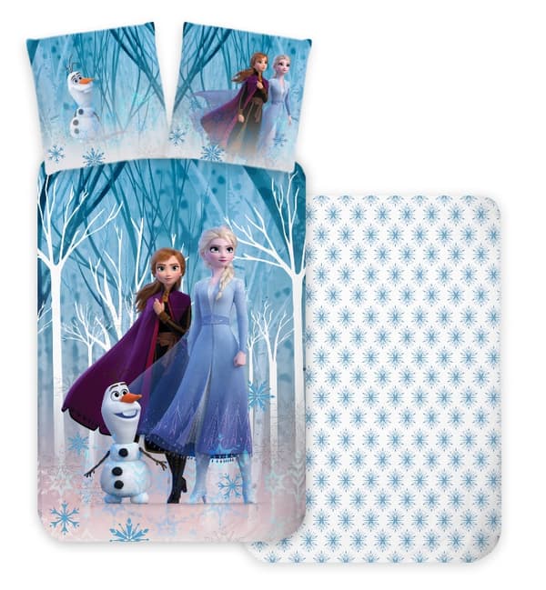 Disney Frozen Snöflingor Sängset 140×200 cm, 70×90 cm - Perfekt för den magiska sovstunden!