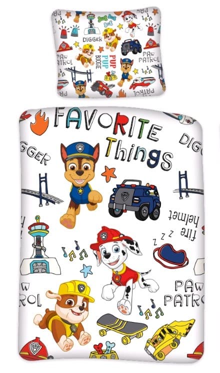 Paw Patrol sängkläder set 135×200 cm, 80×80 cm - perfekt för barnrummet!