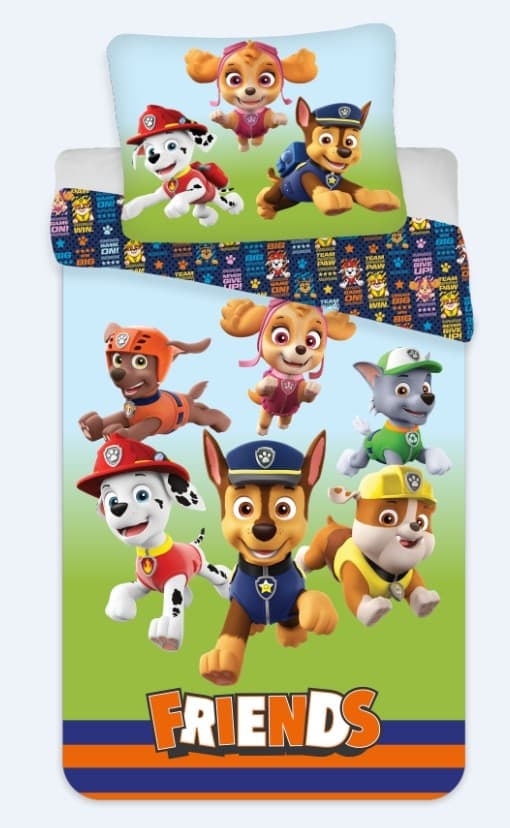 Paw Patrol sängkläder 135×200 cm, 80×80 cm – perfekt för unga äventyrare!