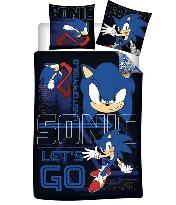 Sonic the Hedgehog Oemotståndlig sängkläder set 140×200 cm, 70×90 cm