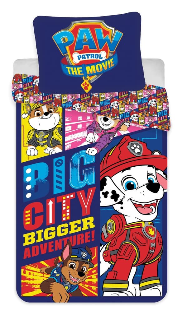 Paw Patrol Stort Stad Sängkläder Set 140×200 cm, 70×90 cm