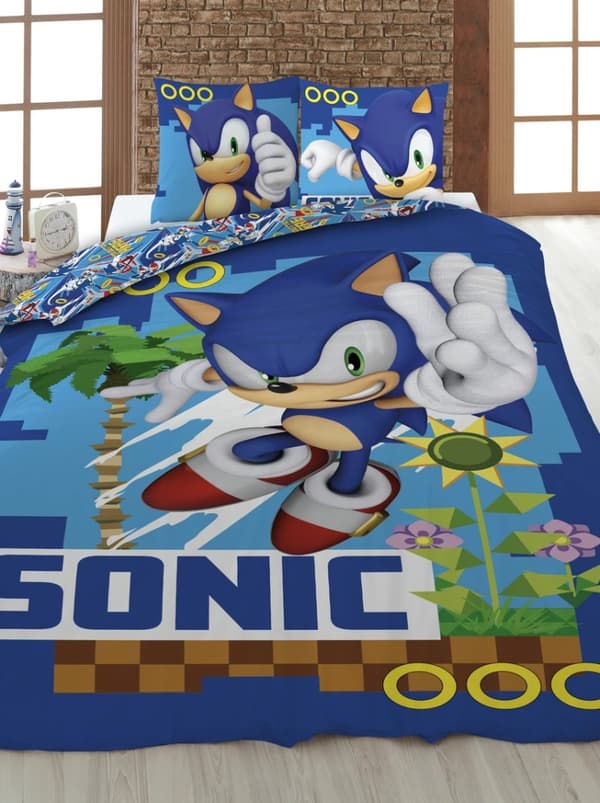 Sonic the Hedgehog Myntjakt - Sängkläder Set 140×200 cm, 70×90 cm