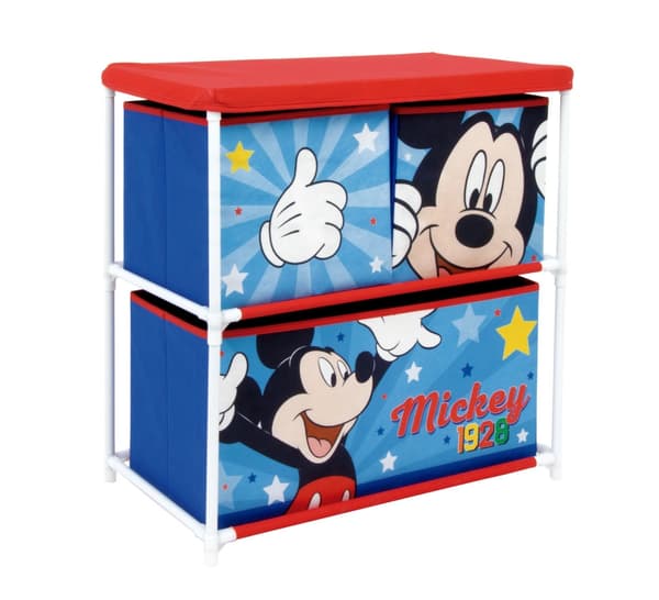Disney Musse Pigg leksaksförvaring med 3 fack - 53x30x60 cm