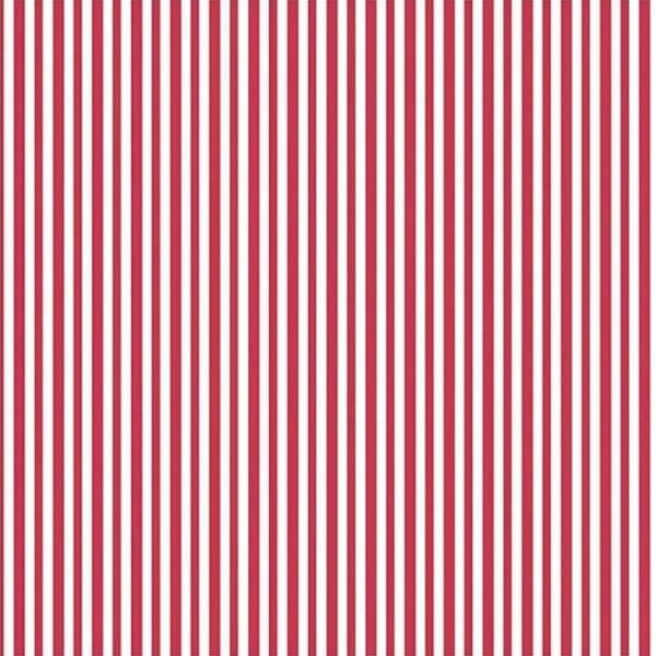 Presentpapper - Randig röd-vit - 50 cm x 5 m - Vintage - Jul - Praktisk