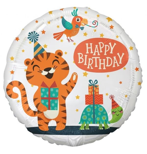 Tiger Tiger Grattis på födelsedagen folieballong 36 cm