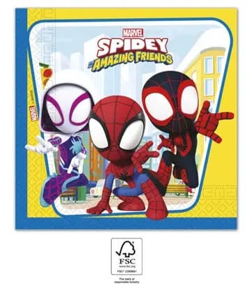 Spiderman Spidey servetter 20 st 33x33 cm FSC