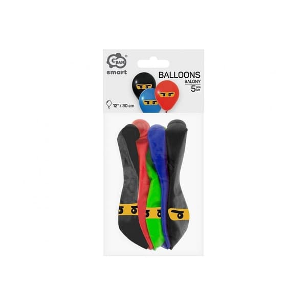 Ninjaballonger 12 tum (30 cm), 5 st