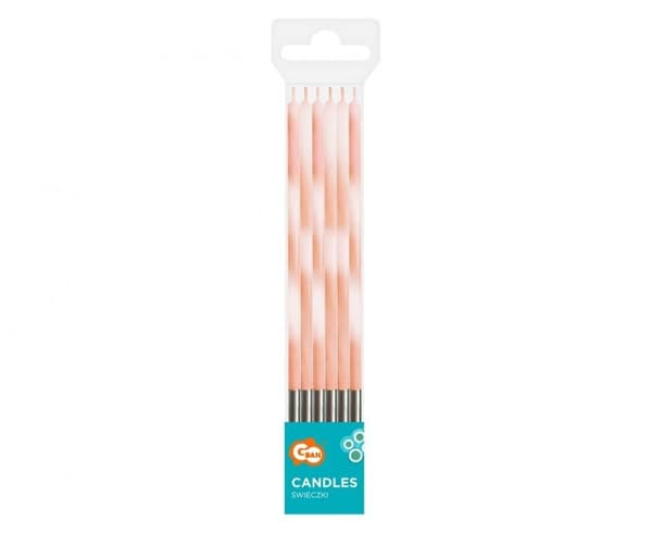 Färgglad Candy Apricot Peach Tårtljusset, 6 Delar