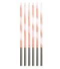 Miniatyrbilde 1 av 2: Färgglad Candy Apricot Peach Tårtljusset, 6 Delar